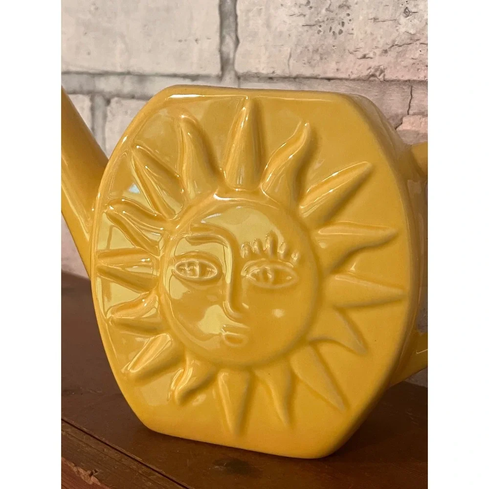 Ceramic Yellow Sun Shaped Watering Can Target Bullseyes Playground